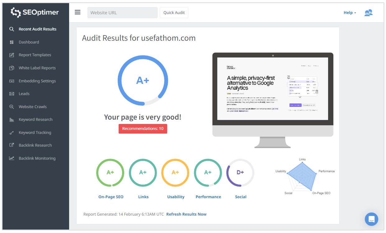 website audit tool